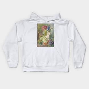 Still Life with Flowers and Fruit by Jan van Os Kids Hoodie